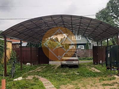 Сварной арочный навес для четырех машин